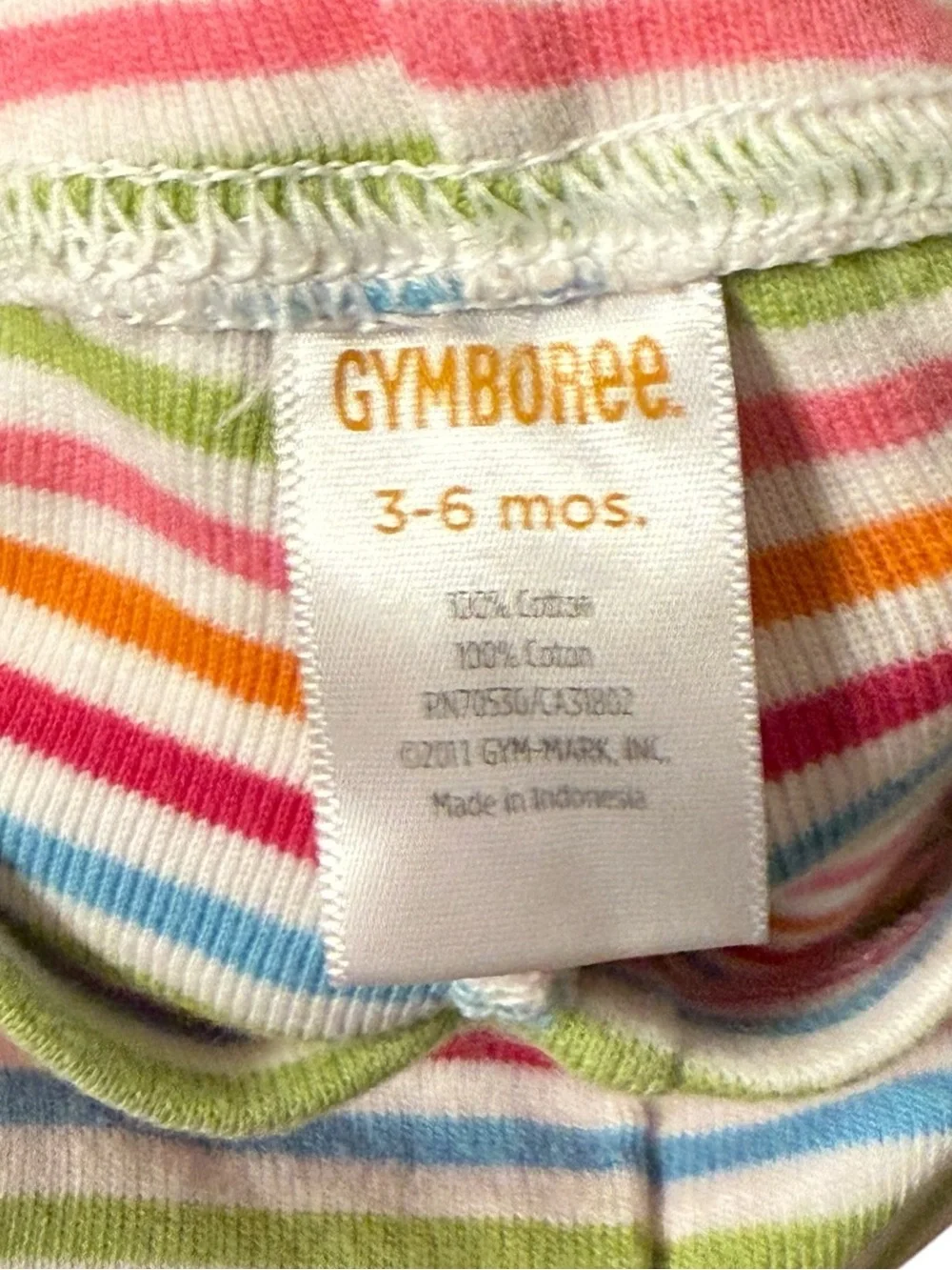 Gymboree Baby Girls 3-6M Multicolor Striped Ruffle Leggings